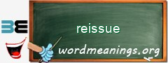 WordMeaning blackboard for reissue